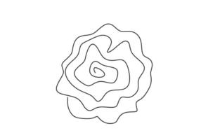 een doorlopende enkele lijn roos design handgetekende minimalistische stijl. mooie roos symbool van liefde geïsoleerd op een witte achtergrond. romantisch bloementhema. vector ontwerp illustratie