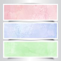 Aquarel headers vector