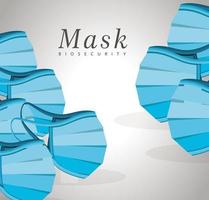 medisch blauw maskers vectorontwerp vector