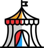 circus tent vector icoon ontwerp