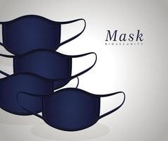 medisch blauw maskers vectorontwerp vector