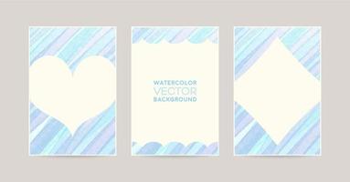 waterverf vector achtergrond reeks -blauw