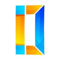 kleurrijk brief O helling logo ontwerp vector