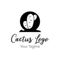cactus logo ontwerp insigne vector illustratie