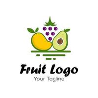 vers fruit logo ontwerp vector sjabloon