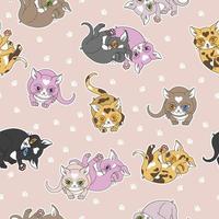 patroon schattig katten. vector
