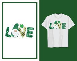 liefde st Patrick dag t overhemd typografie ontwerp vector illustratie