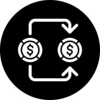 geld wisselen vector icon