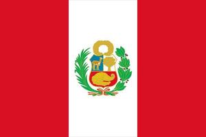 Peru vlag eenvoudige illustratie voor onafhankelijkheidsdag of verkiezing vector