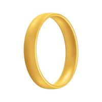 gouden realistisch bruiloft ring verjaardag romantisch verrassing vector