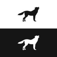 elegant vector illustratie van wolf silhouet
