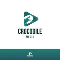 wild media krokodil logo illustratie vector