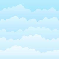 horizontaal naadloos wolken. horizon herhaling textuur. vector illustratie