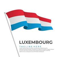 sjabloon vector Luxemburg vlag modern ontwerp