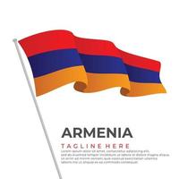 sjabloon vector Armenië vlag modern ontwerp