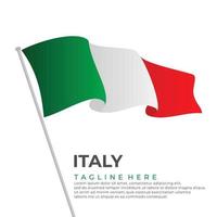 sjabloon vector Italië vlag modern ontwerp