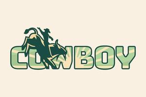 woordmerk cowboy logo vector