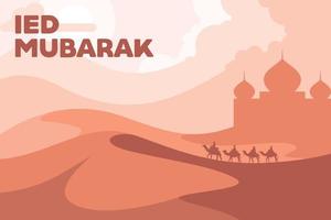 ied mubarak woestijn landschap vector