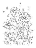 vector illustratie van bloemen. gebruikt voor kleur boek en kleur Pagina's