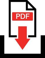 pdf gegevens downloaden icoon. vector. vector