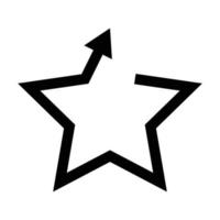 stervormig pijl icoon. vlak en gemakkelijk vector. vector