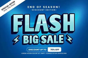 flash uitverkoop speciaal promo vector tekst effect