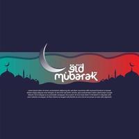 eid mubarak sjabloon vector