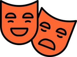 theater maskers vector icoon