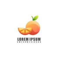 logo afbeelding, kleurrijk oranje fruit vector