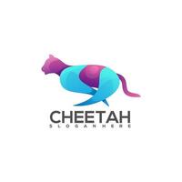 logo afbeelding, kleurrijke cheetah vector
