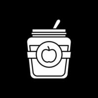 Apple jam donkere modus glyph-pictogram vector