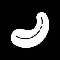 cashew donkere modus glyph-pictogram vector