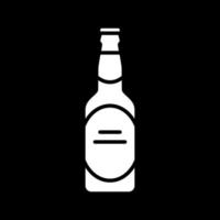 bierglas donkere modus glyph pictogram vector