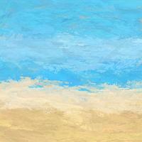 Abstract geschilderd strandlandschap vector