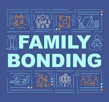 familie binding woord concepten banner vector