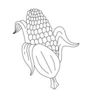 maïs tekening vector illustratie kleur boek voor kinderen