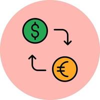 valuta wisselen vector pictogram