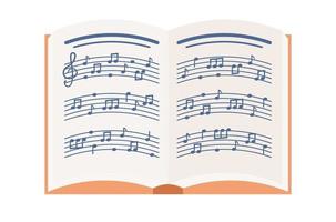 muziek- boek icoon. notitieboekje voor musical notities. vector vlak illustratie