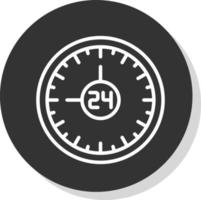 24 uur vector icoon ontwerp