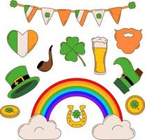 st. Patrick dag vector illustratie reeks