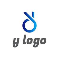 y modern logo ontwerp vector