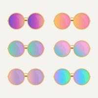 modern zonnebril verzameling in vlak stijl, helling zon bril reeks vector