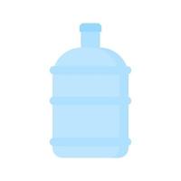 water gallon vlak ontwerp sjabloon vector. groot fles met schoon water. plastic houder voor de koeler. geïsoleerd Aan wit achtergrond. vector