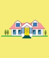 vrij huis vector illustratie