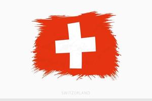 grunge vlag van Zwitserland, vector abstract grunge geborsteld vlag van Zwitserland.