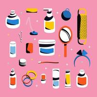 naadloos patroon met bad accessoires vector illustratie