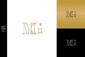 luxe mg brieven. icoon, monogram, minimalistisch, vector, logo ontwerp, sjabloon vector