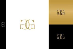 luxe gg brieven. icoon, monogram, minimalistisch, vector, logo ontwerp, sjabloon vector