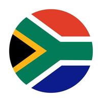 ronde van zuiden Afrika vlag icoon geïsoleerd Aan wit achtergrond. vector