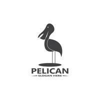 pelikaan gemakkelijk logo vector illustratie